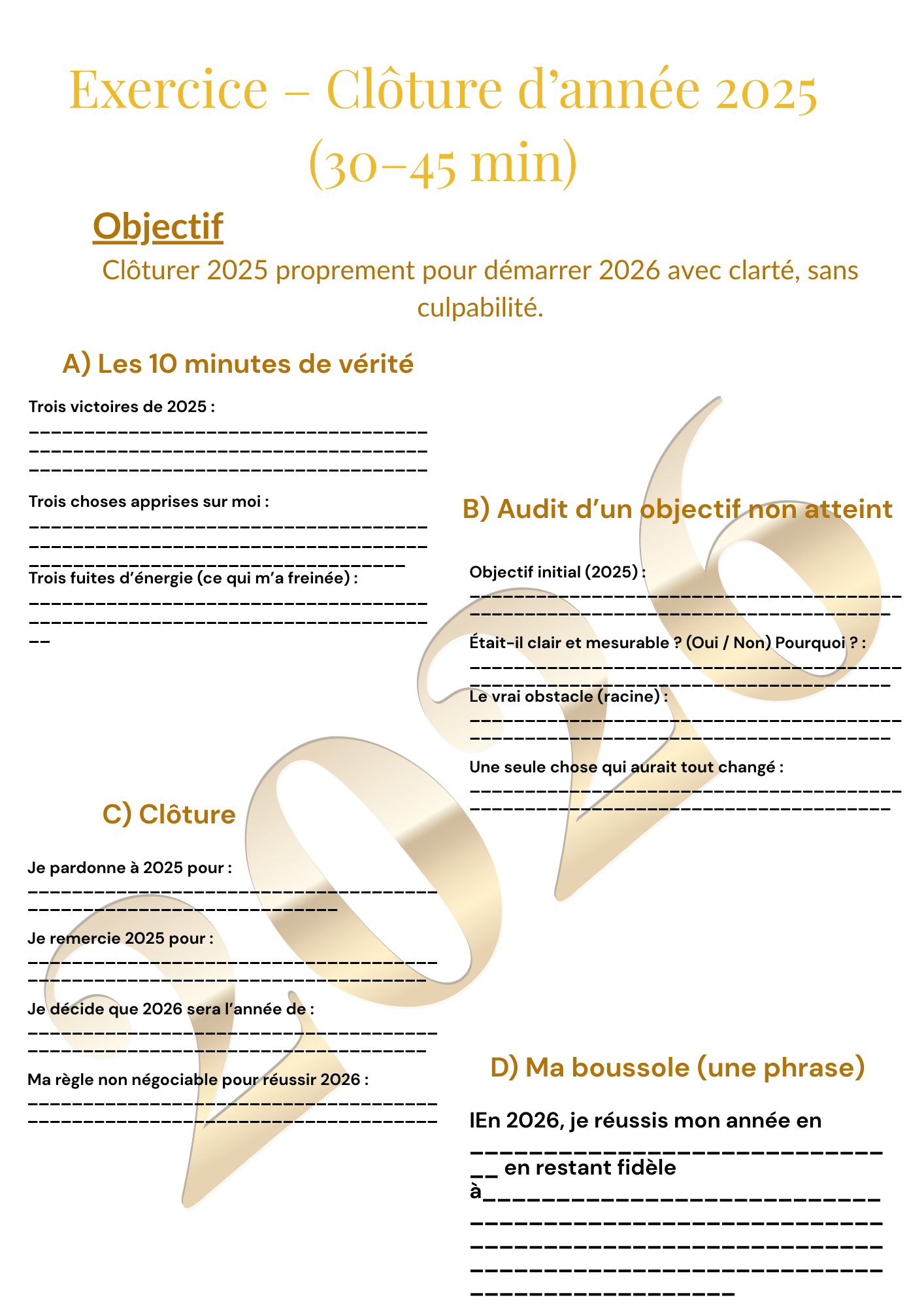 Le Planificateur de Réussite et d’Équilibre 2026
